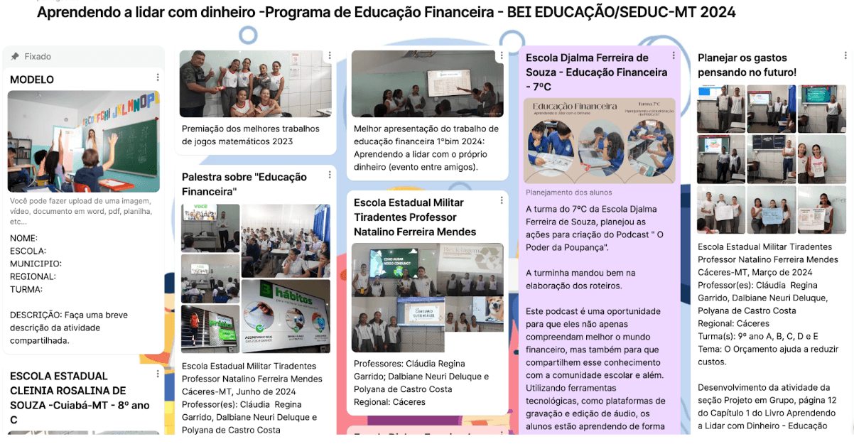 Exemplo de Padlet